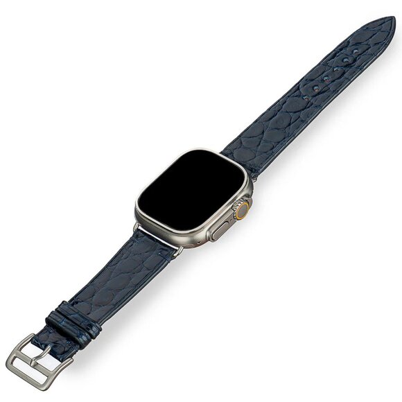 Exotic Alligator Leather Watch Strap – Gift Ready Naval Color main image 4